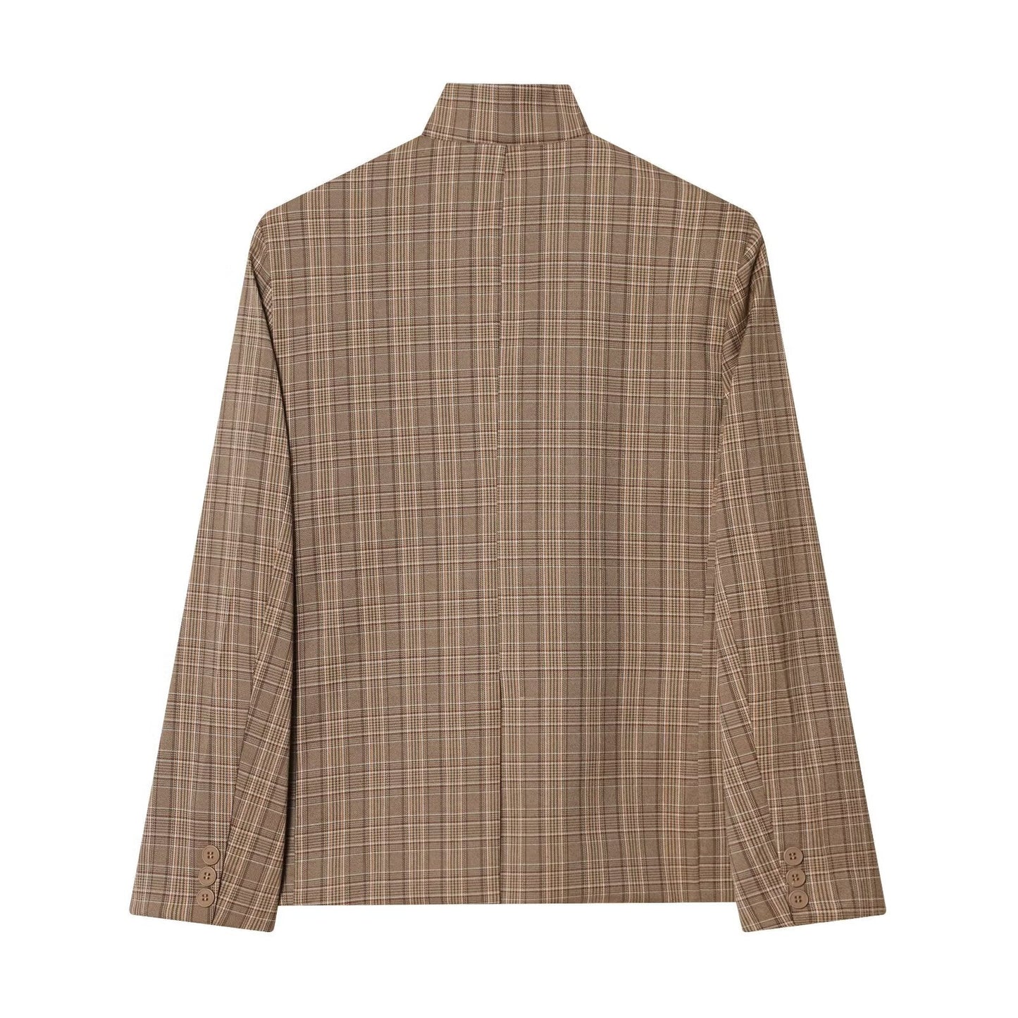 Women's casual stand collar wool blend Blazer Coat
