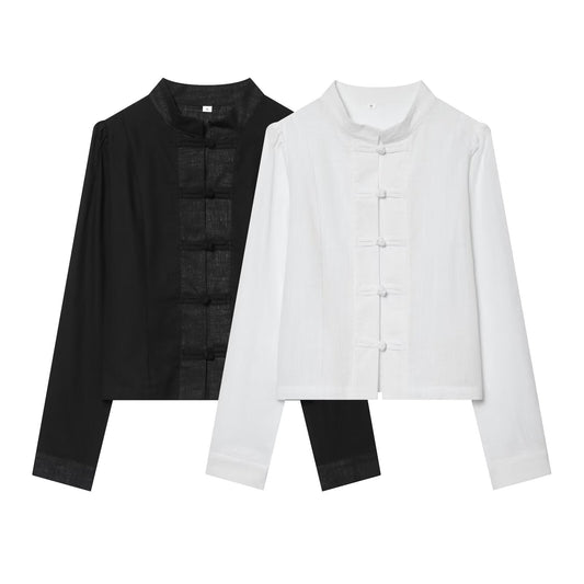 2026 Women's New Chinese style stand collar shirt