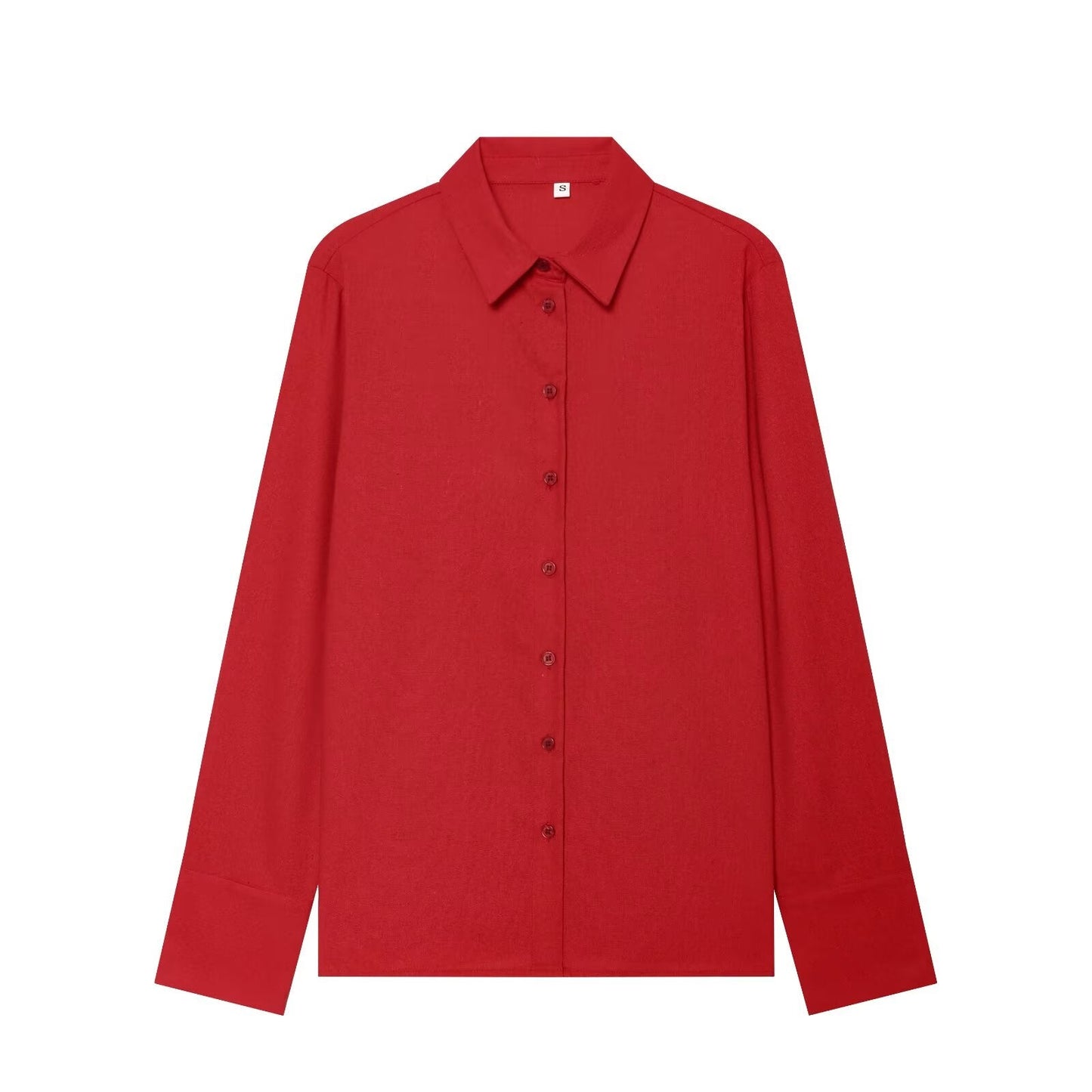 suit Women's 2 pieces casual linen blend shirt+Pants