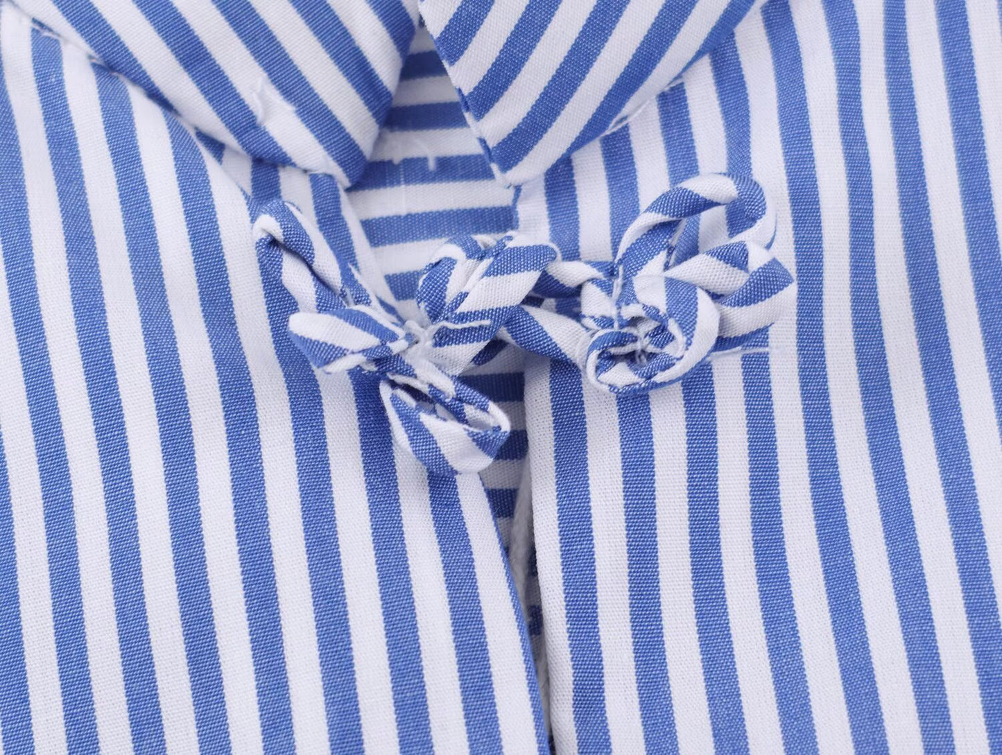 Women's short skirt style hem striped shirt