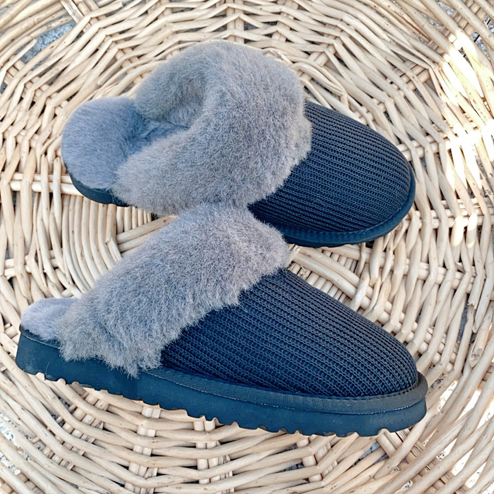 Women's new leisure wool knitted snow boots slippers
