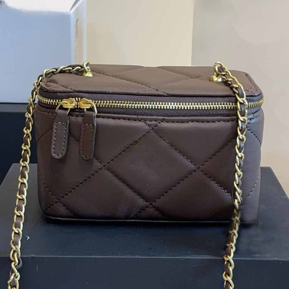 Women's new classic rhombic metal chain square bag