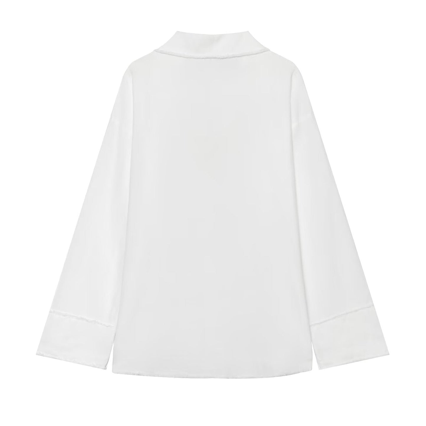 suit Women's 2 pieces Edge decoration linen blend shirt + pants