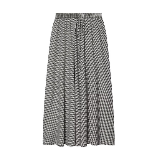 Women's casual plaid MIDI skirt