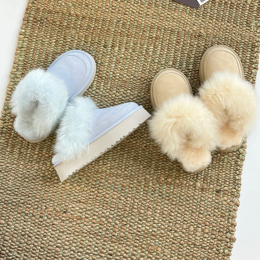 women's New long-haired slippers snow boots