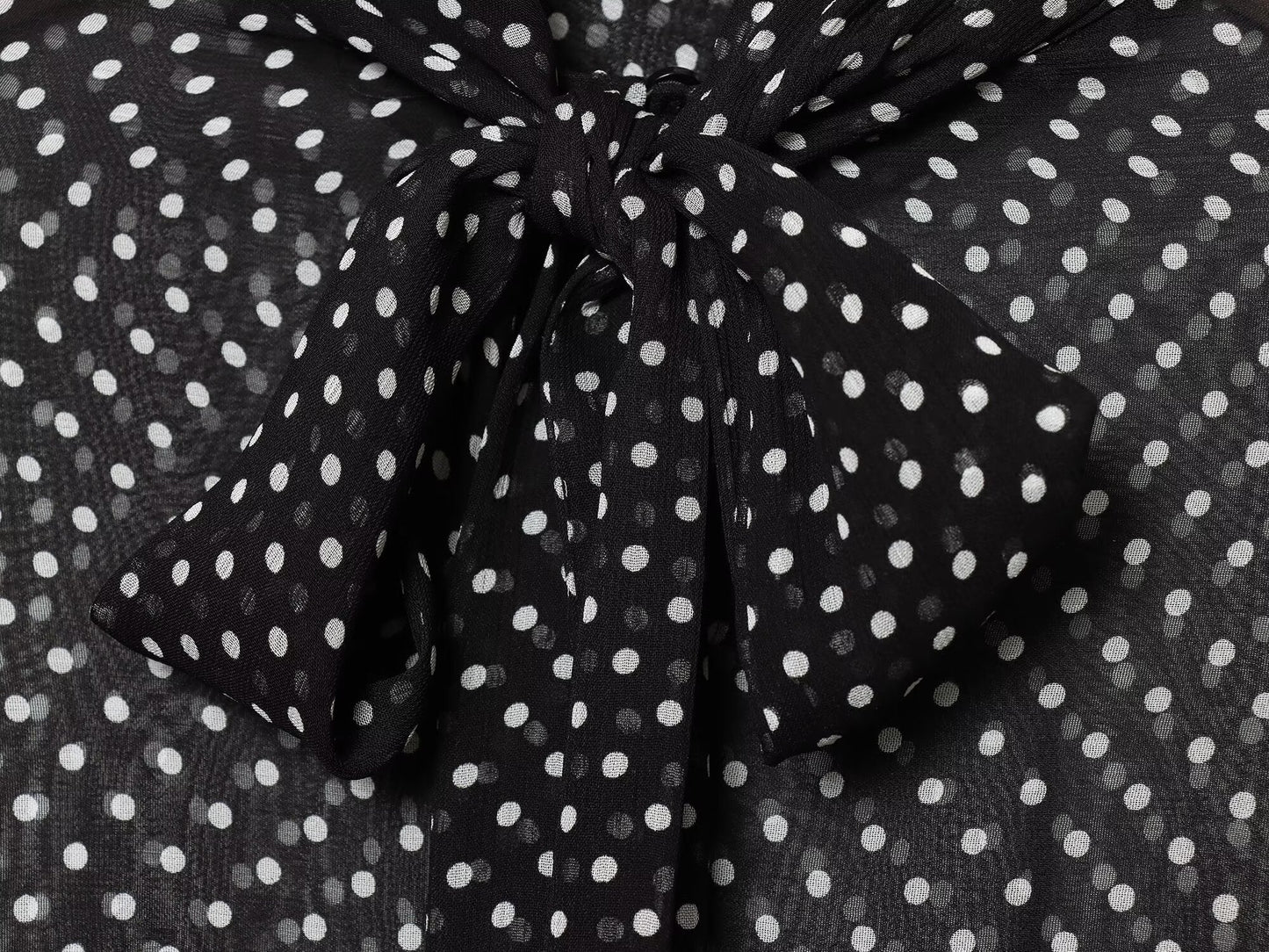suit Women's 2 pieces bow decoration polka dot shirt+Skirts