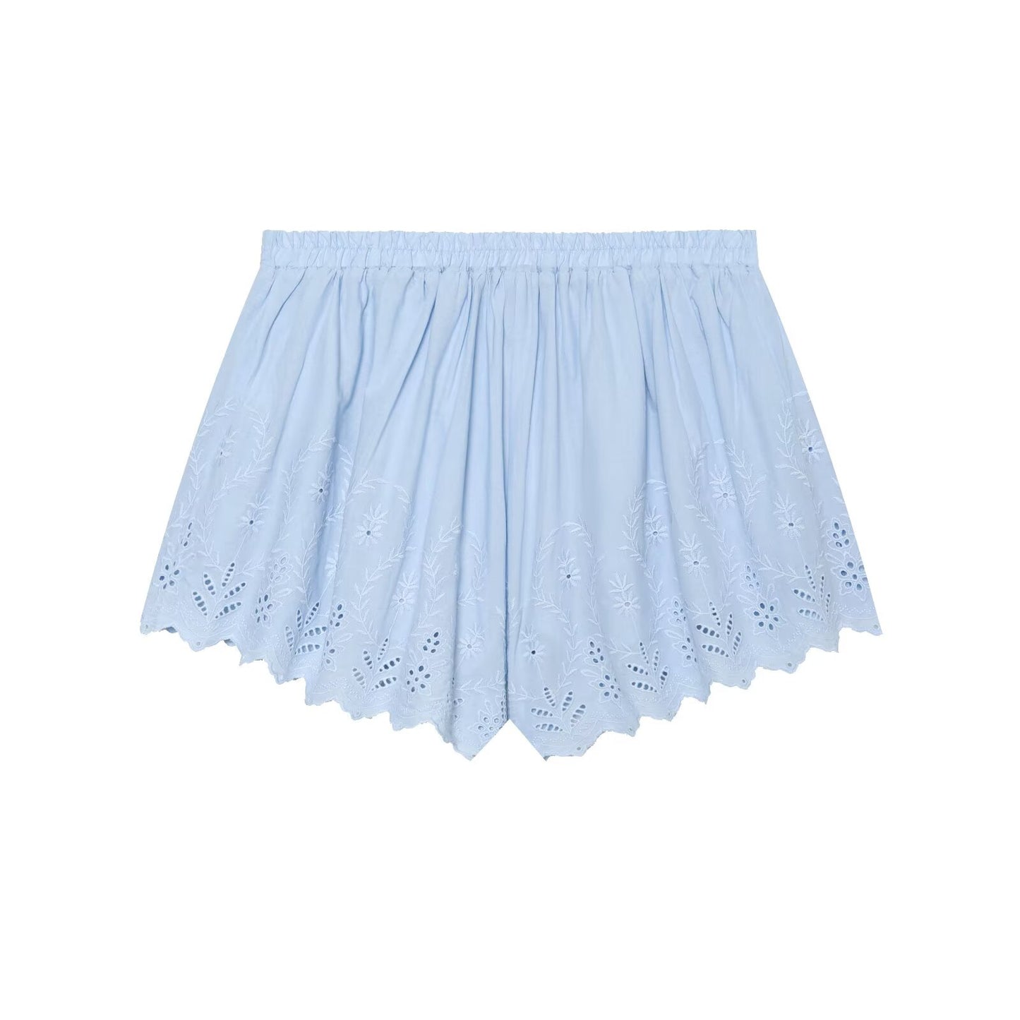 suit Women's 2 pieces embroidered suspender top+shorts