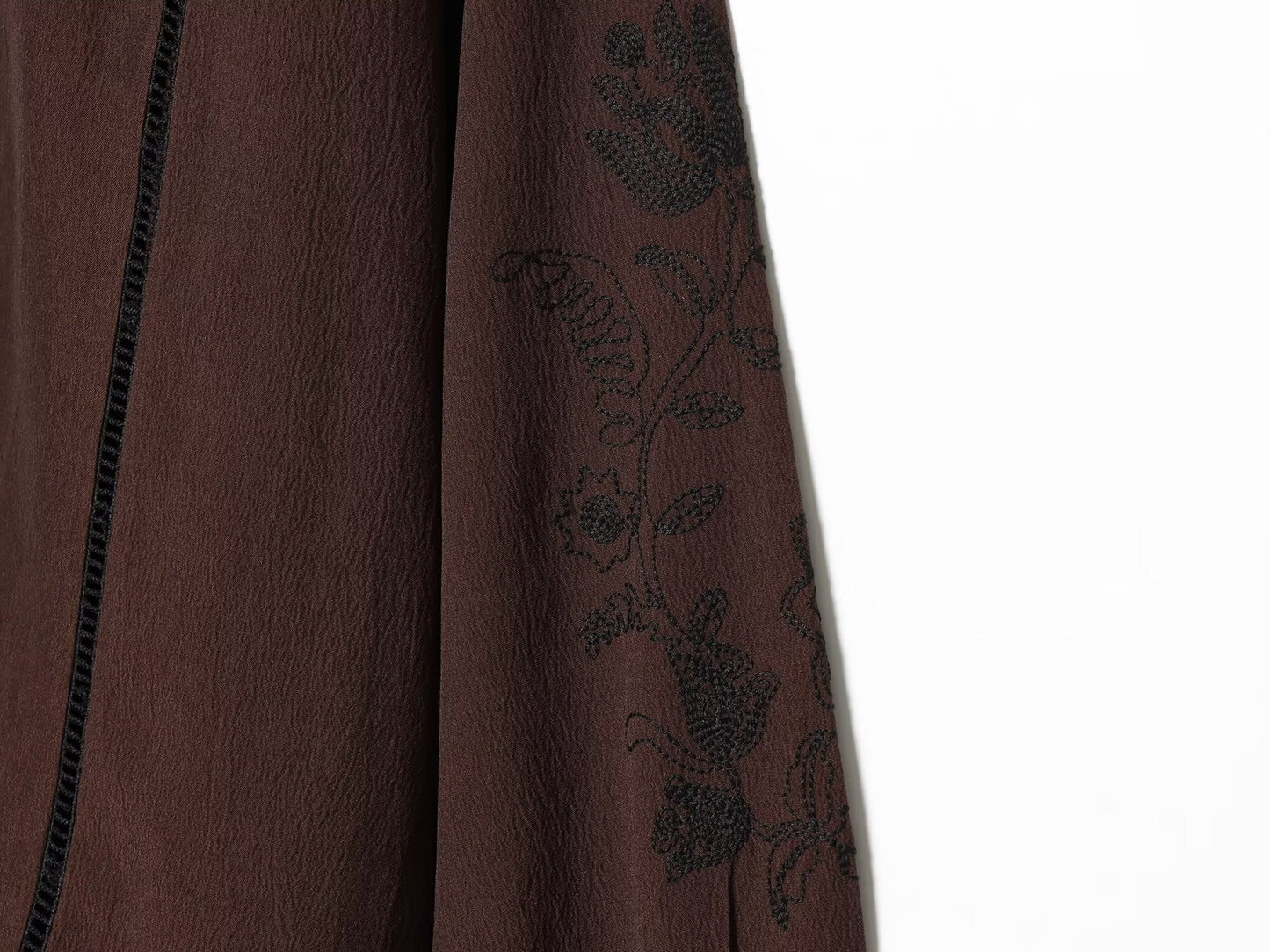 suit Women's 2 pieces lace up decorative embroidered shirt+pants