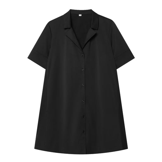 Women's loose poplin mini dress