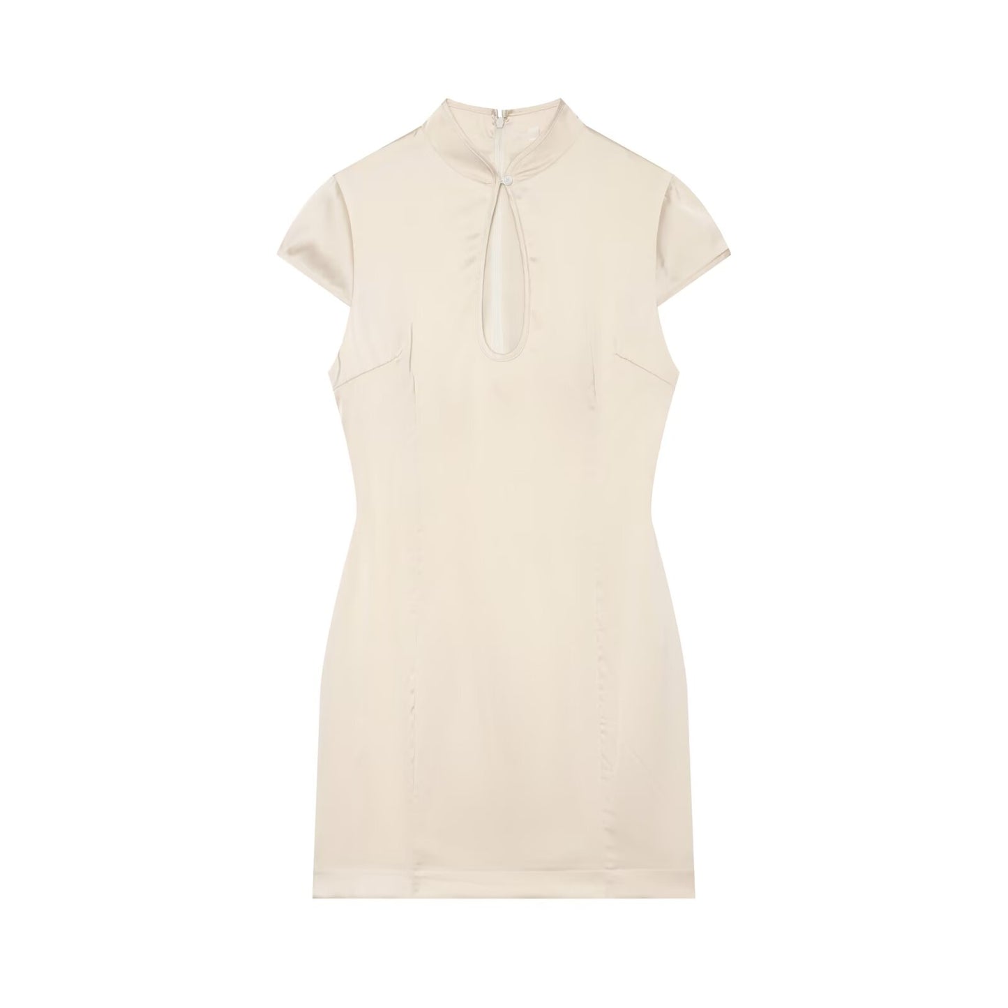 Women's satin textured Split mini dress