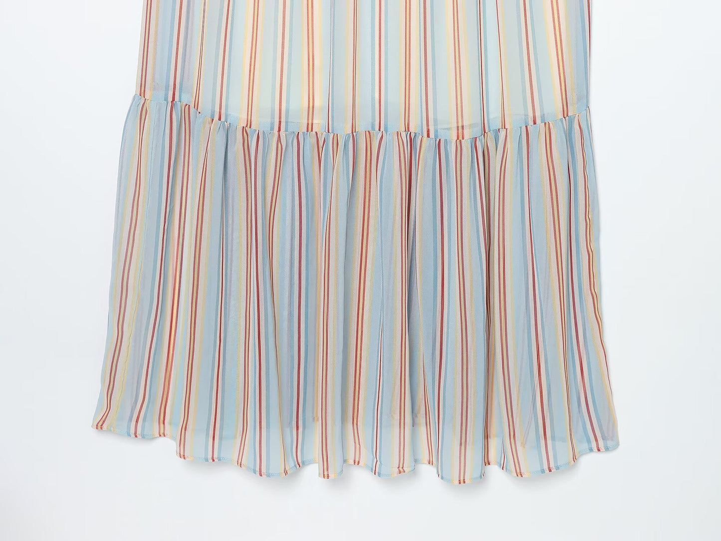 Women's Ruffle edge hanging collar MIDI dress