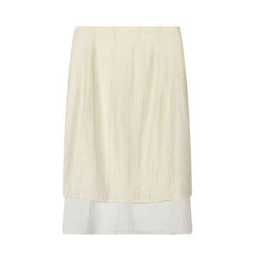 2026 Women's casual patchwork MIDI skirt