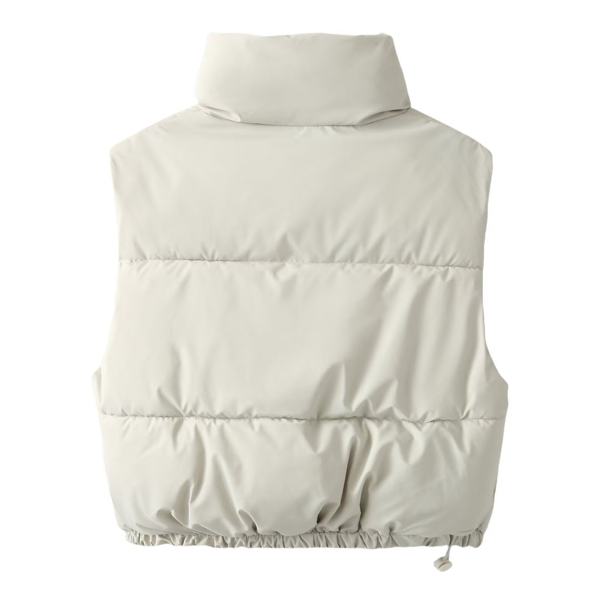 Women's short standing collar cotton vest