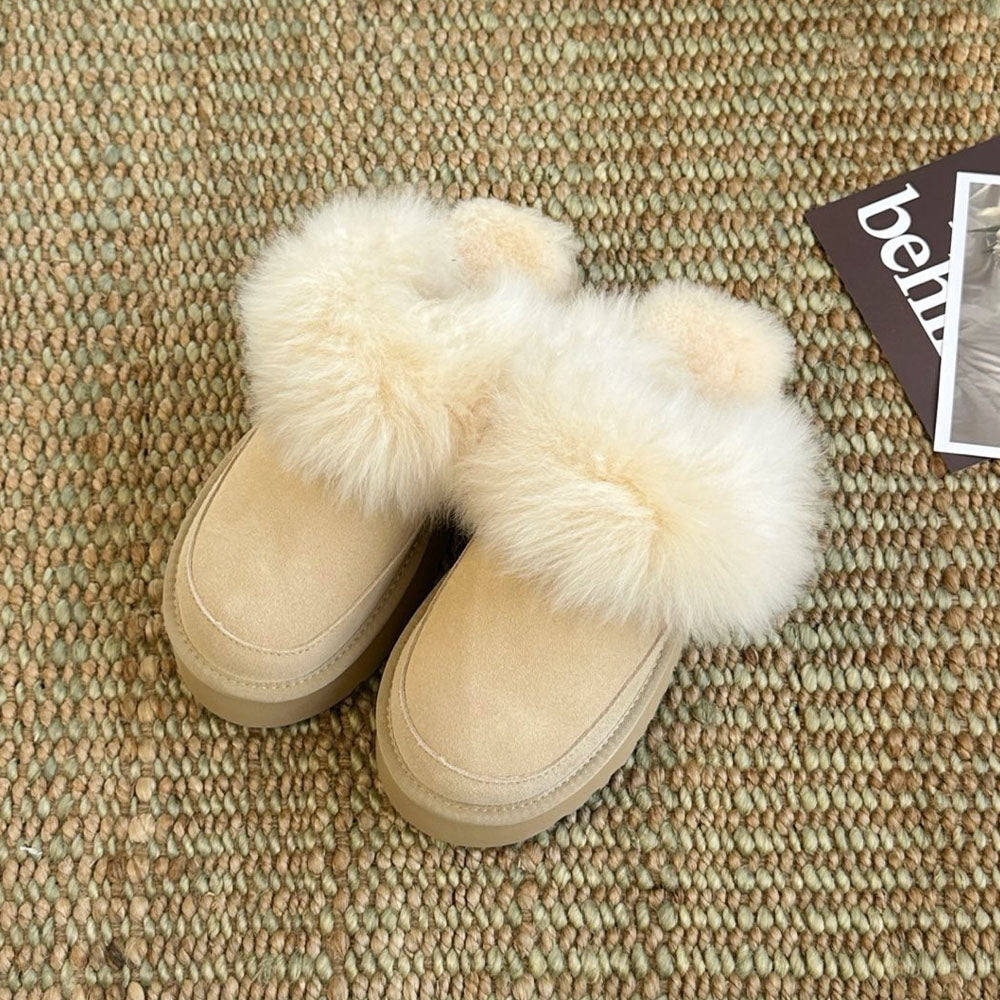 women's New long-haired slippers snow boots
