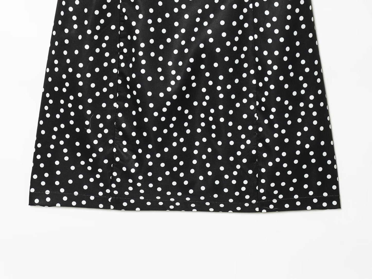 Women's polka dot suspender mini dress