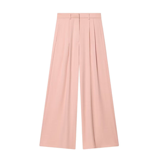 Women's loose pleated wide leg pants