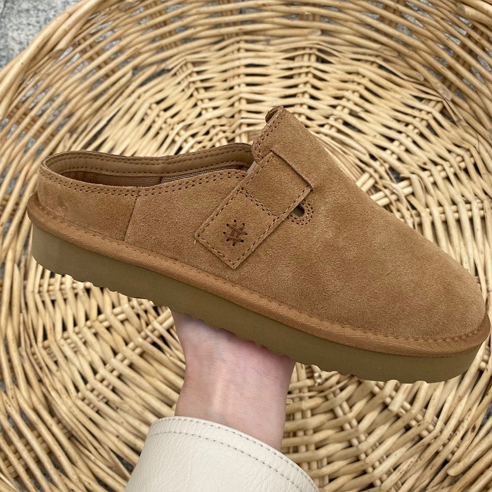 Women's new leisure slippers with one pedal and one shoe