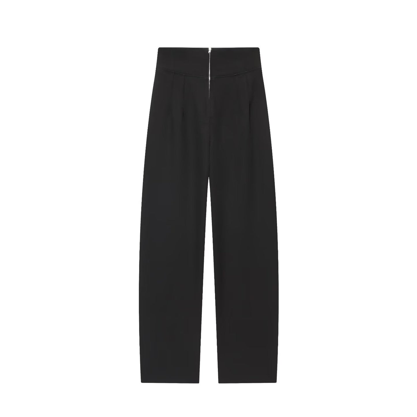 Women's new fashion comfortable loose high waisted zipper pants