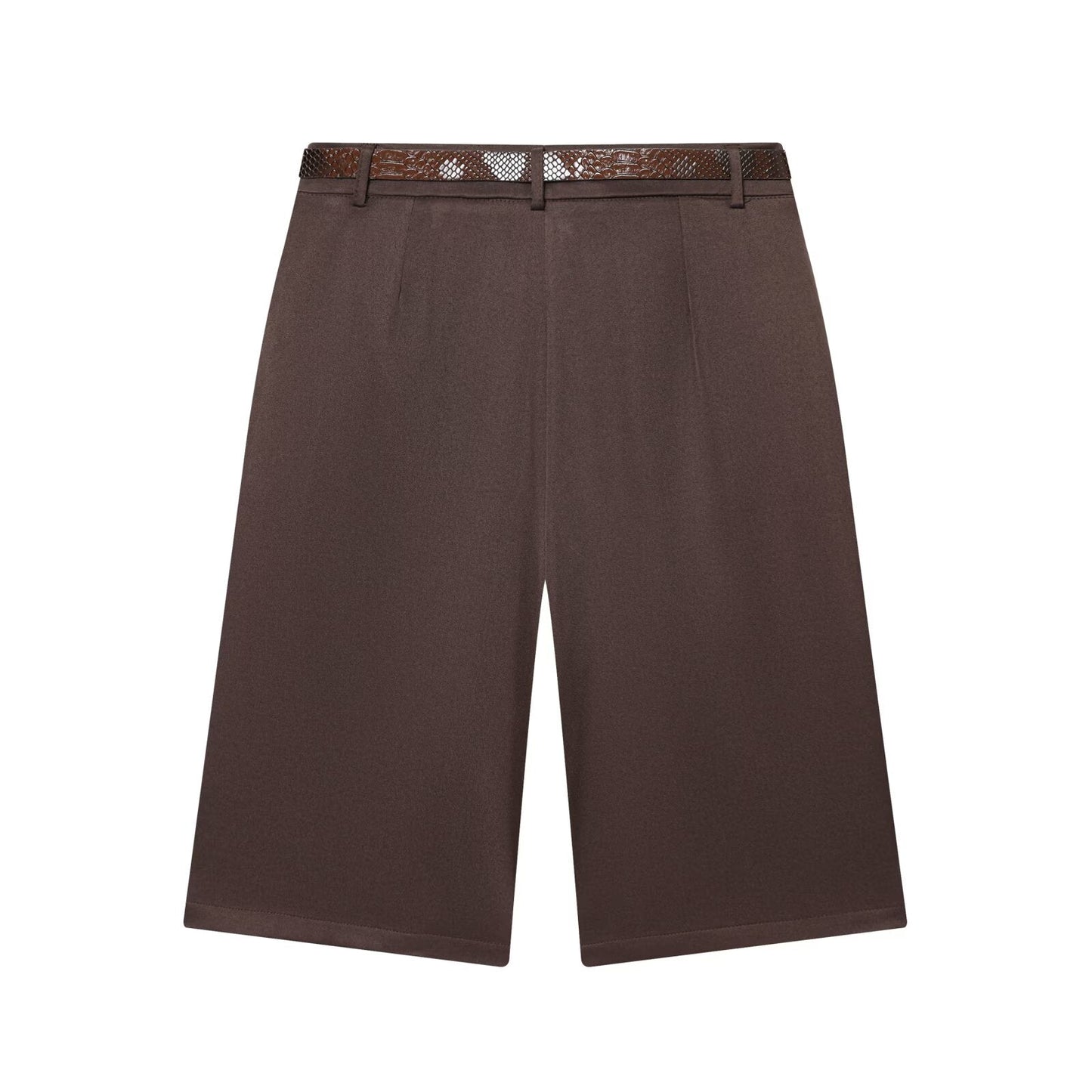 Women's With Belt casual Long style shorts