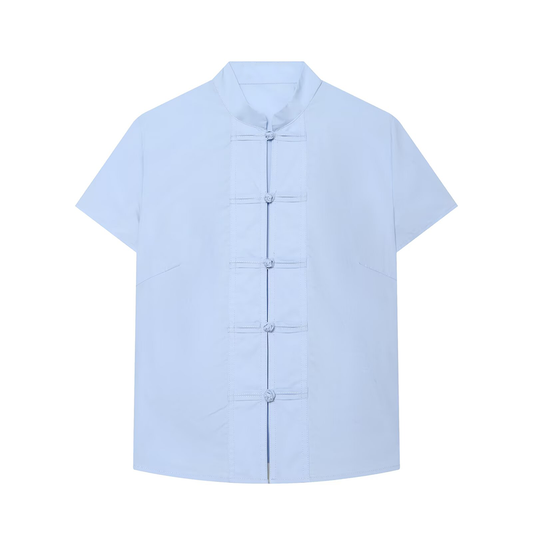 Women's rope knot decorative poplin shirt