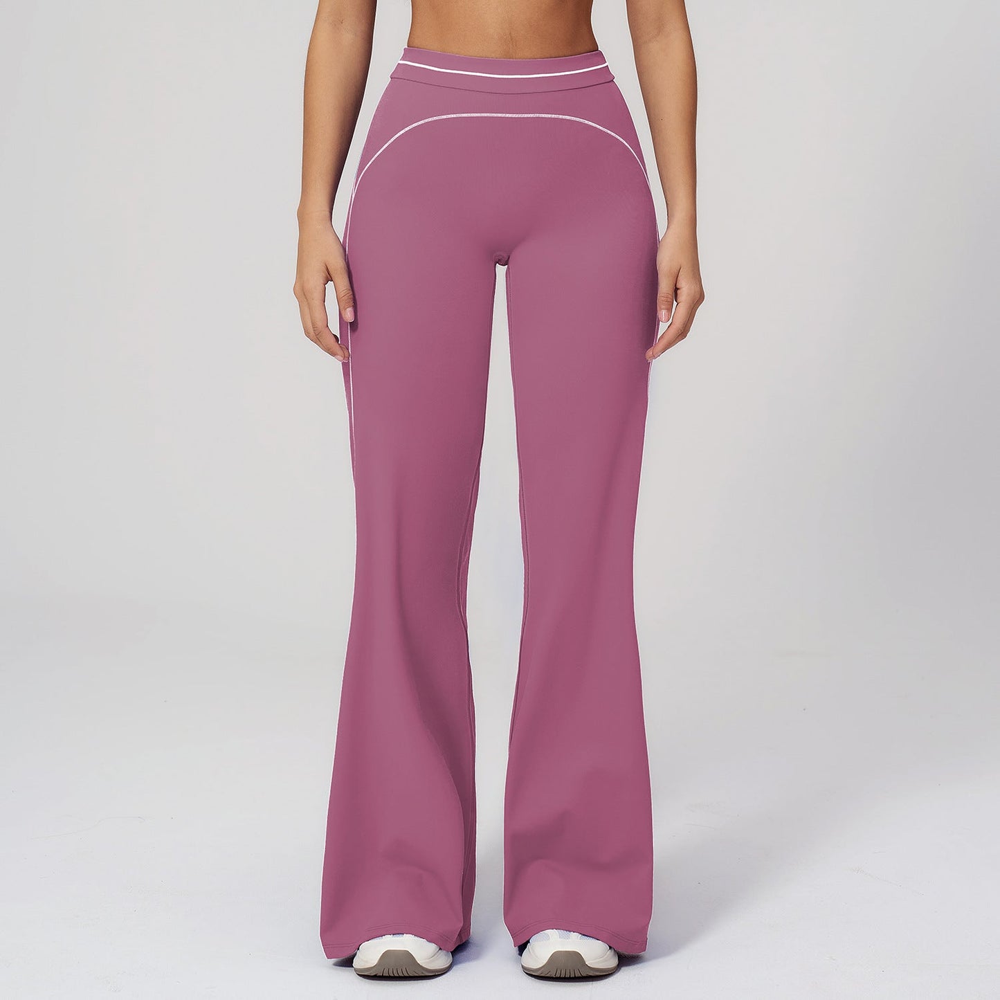 Women's new sanding wide-leg pants high waist contrast yoga pants