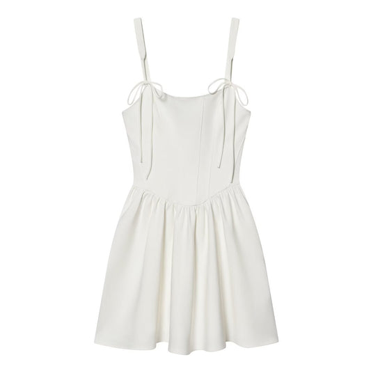 Women's tight corset style fluffy dress