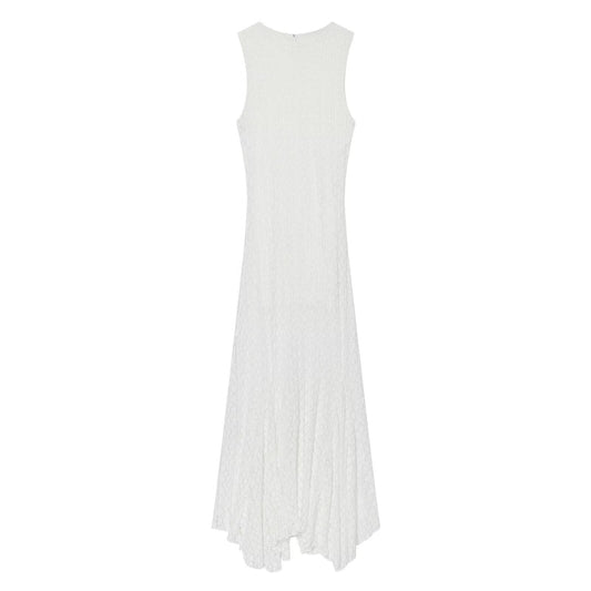 Women's lace decoration sleeveless MIDI dress