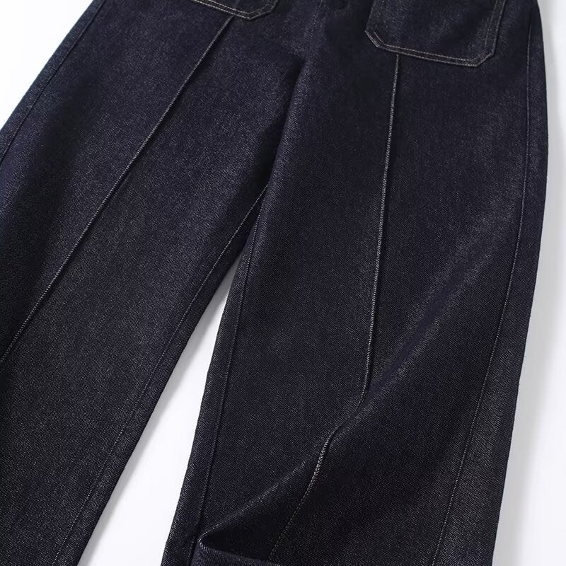 Women's casual high waisted flared denim pants