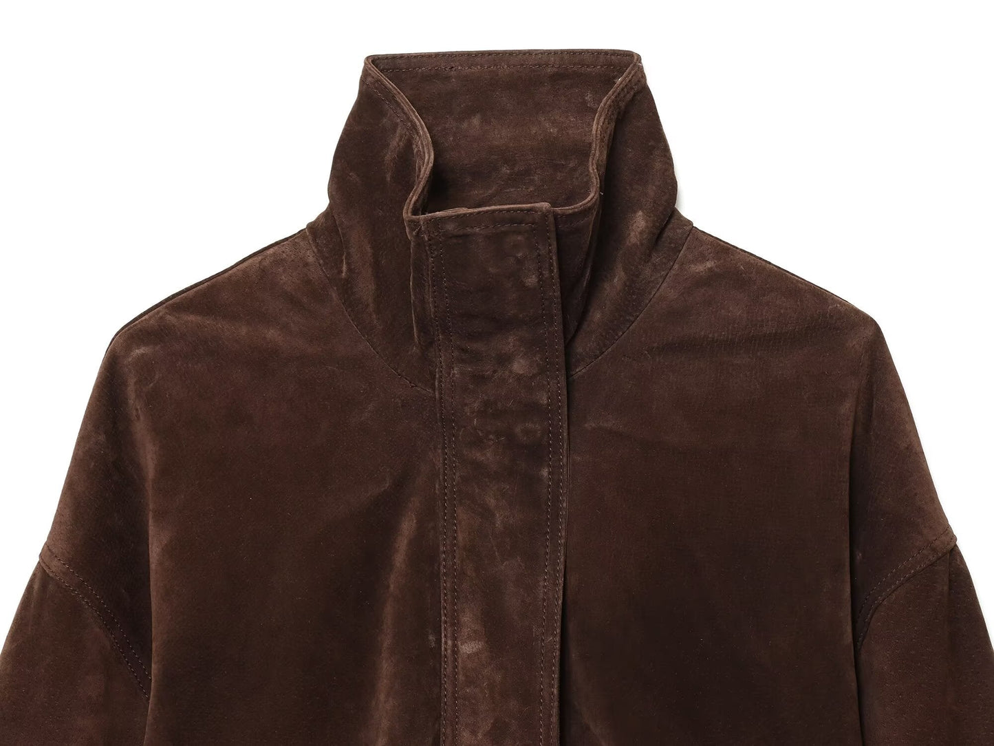 Women's new fashion anti suede effect casual stand collar jacket Coat