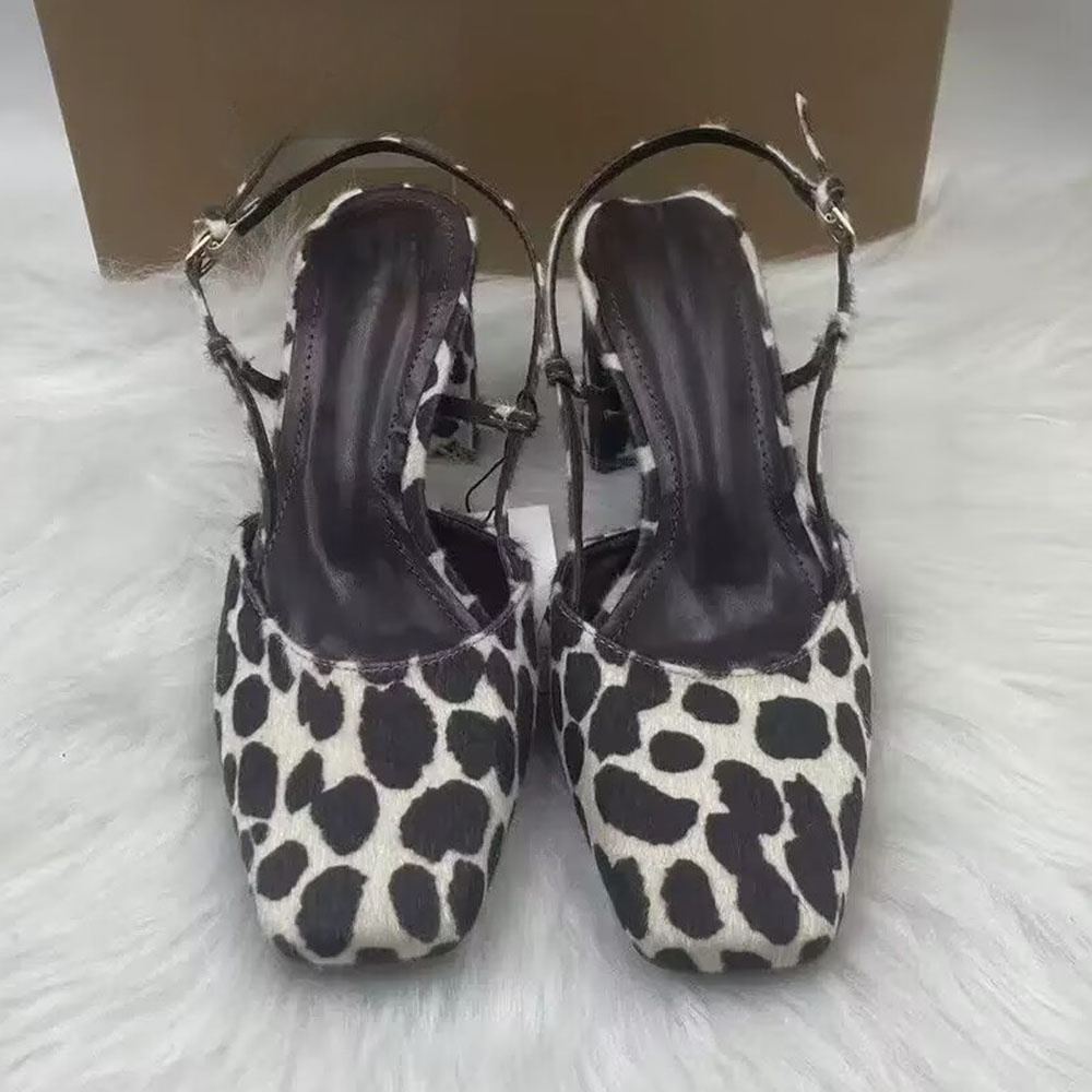 2026 women's new fashion square toe with thick heels.