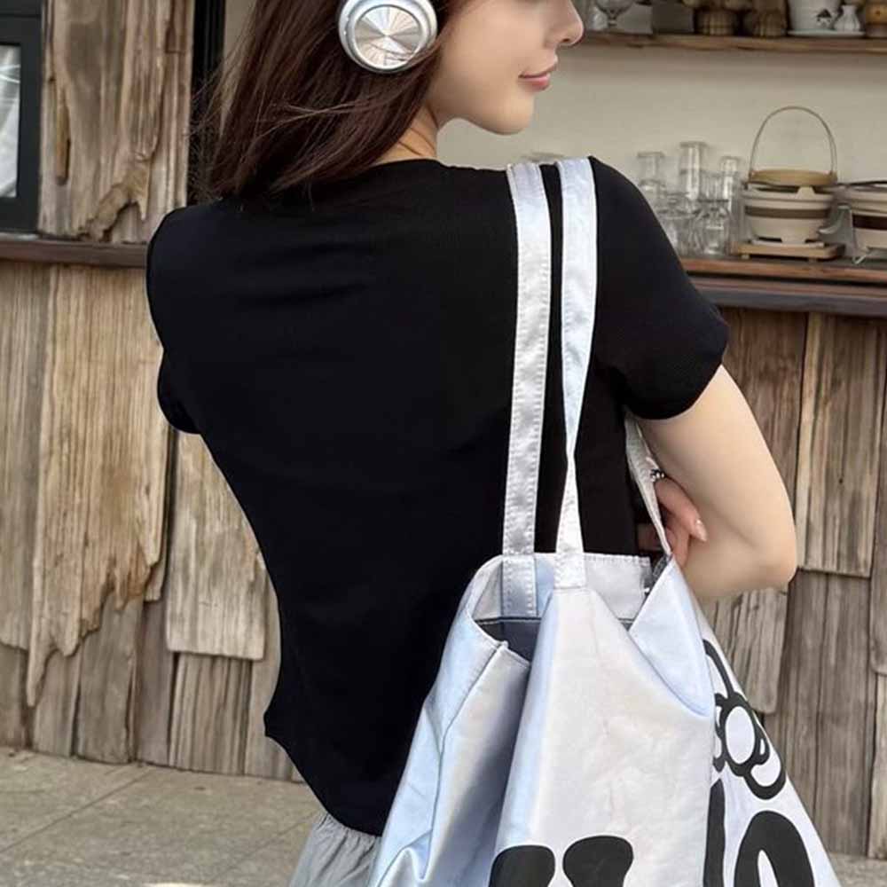 Women's New Threaded Round Neck Yoga Pilates Slim T-shirt