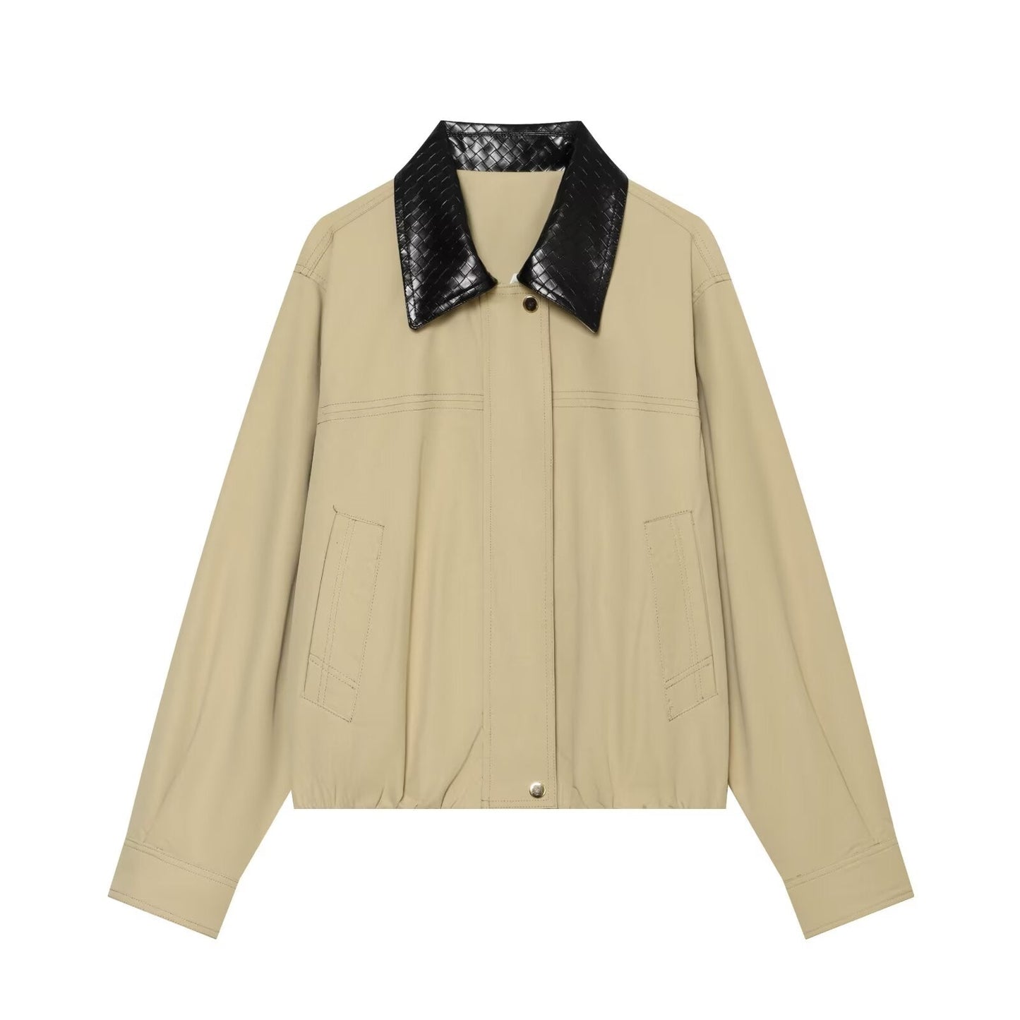 Women's patchwork lapel pilot jacket Coat