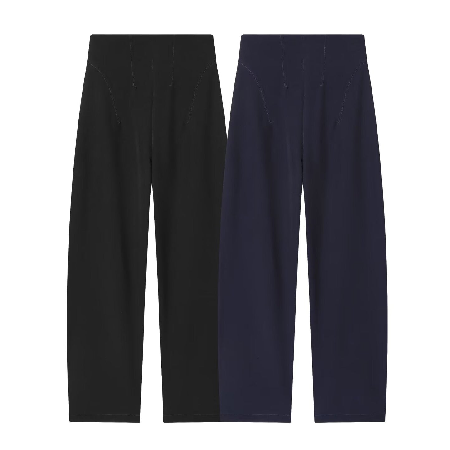 Women's new fashion comfortable loose high waisted zipper pants
