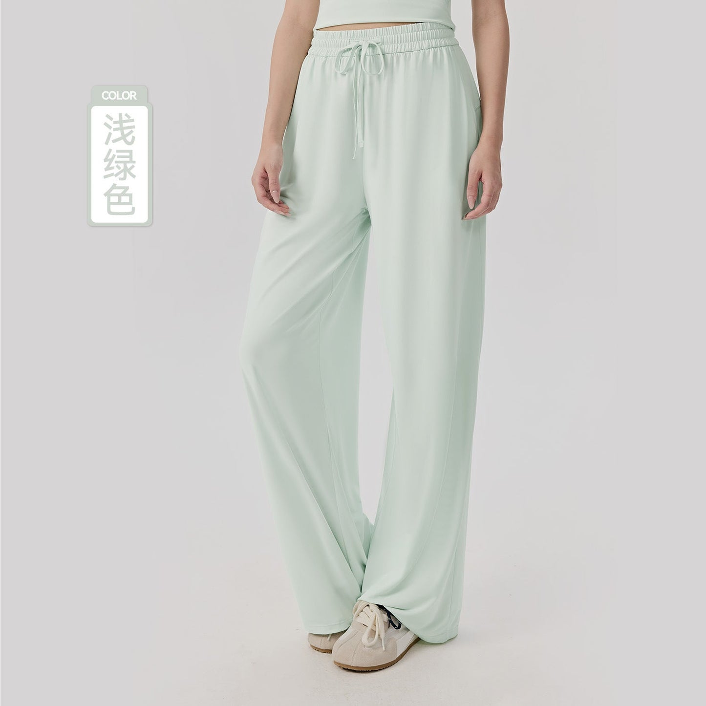 Women's 2026 new ice sunscreen sweatpants thin drape straight pants