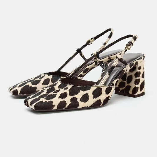 2026 women's new fashion square toe with thick heels.