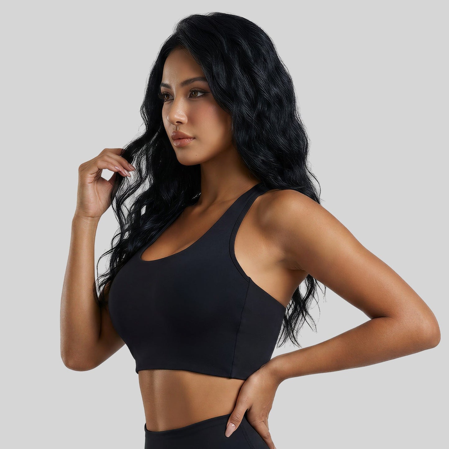 Women's new fitness bra neck vest fixed cup yoga vest