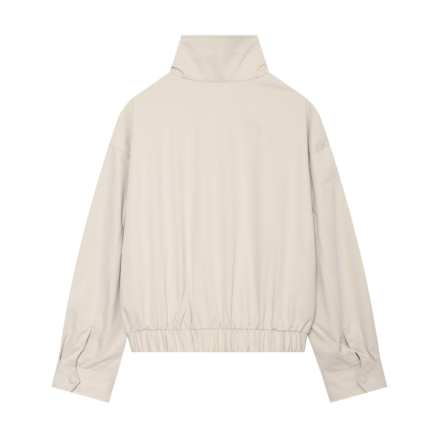 Women's With Belt loose stand collar jacket