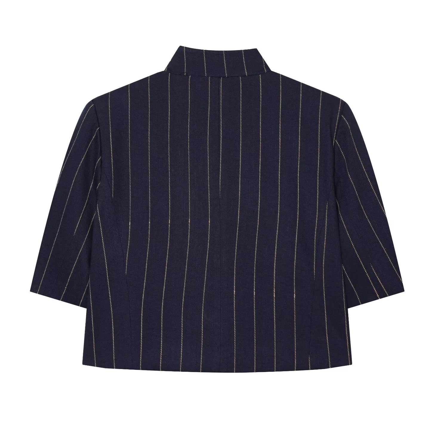 suit Women's 2 pieces linen blend striped jacket+Pants