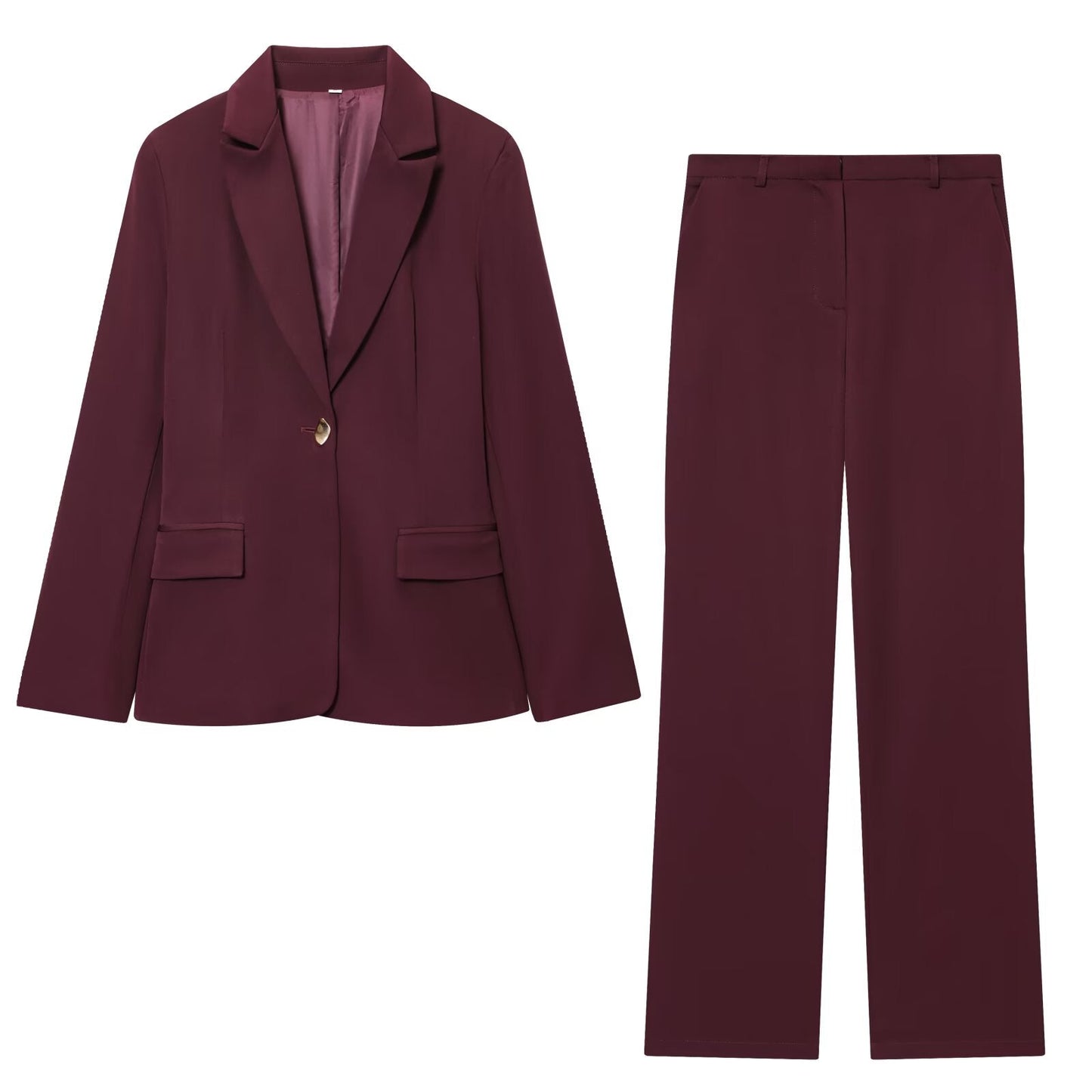 Women's 2025 new with shoulder pads slim suit jacket+Pants suit