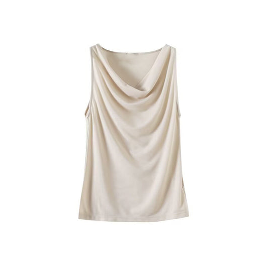 Women's Summer Fashion Swing Neck Sleeveless T-shirt Top