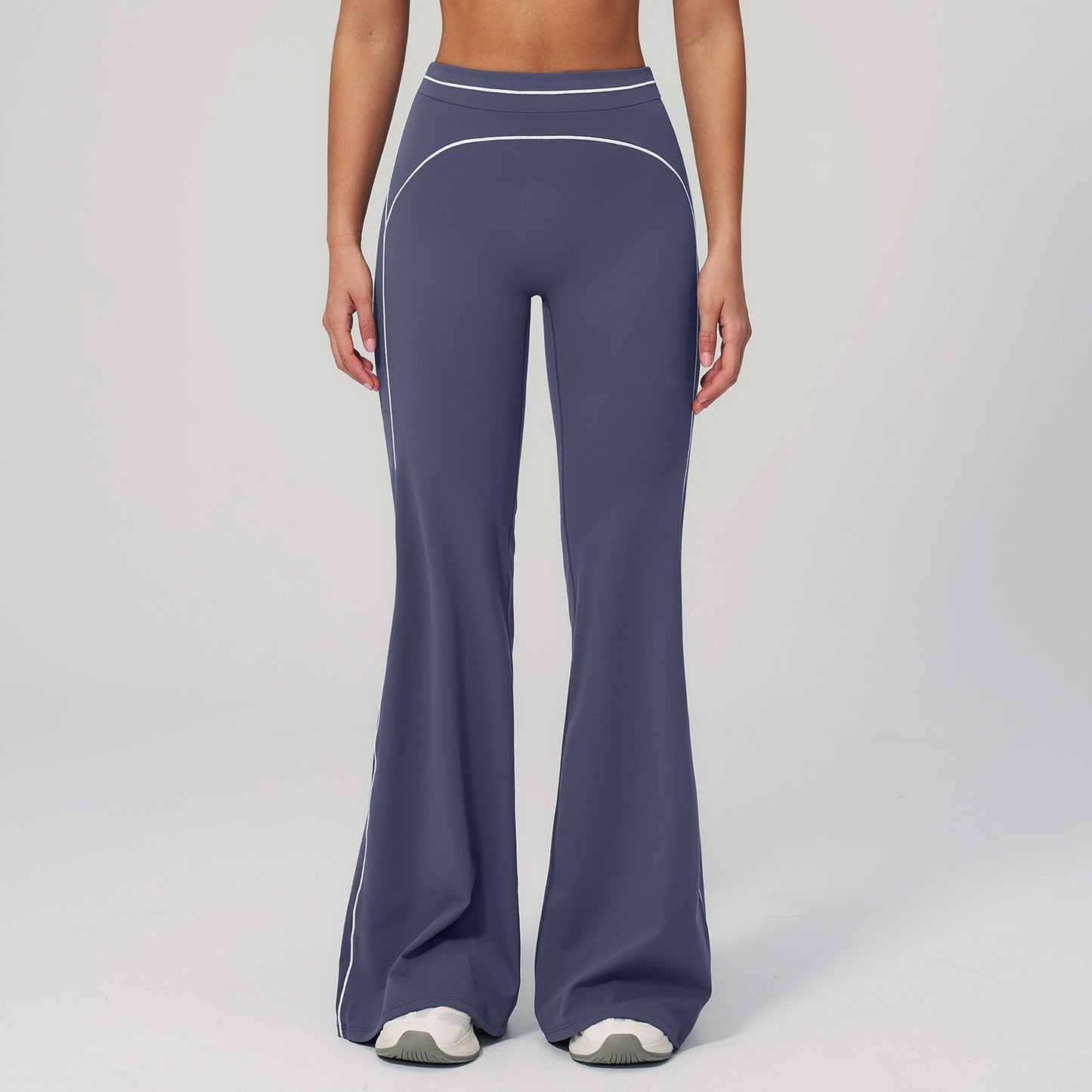 Women's new sanding wide-leg pants high waist contrast yoga pants