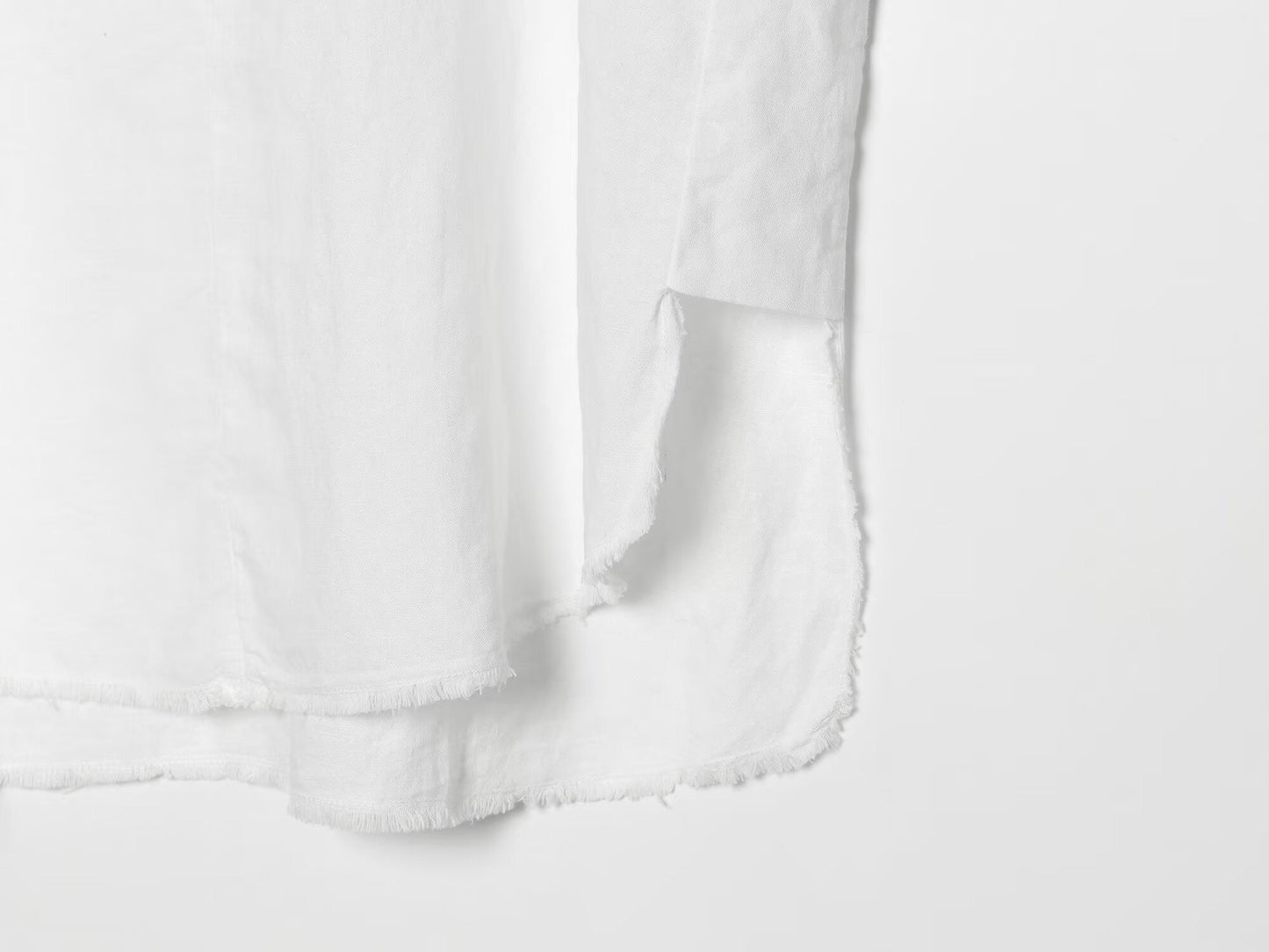 suit Women's 2 pieces Edge decoration linen blend shirt + pants