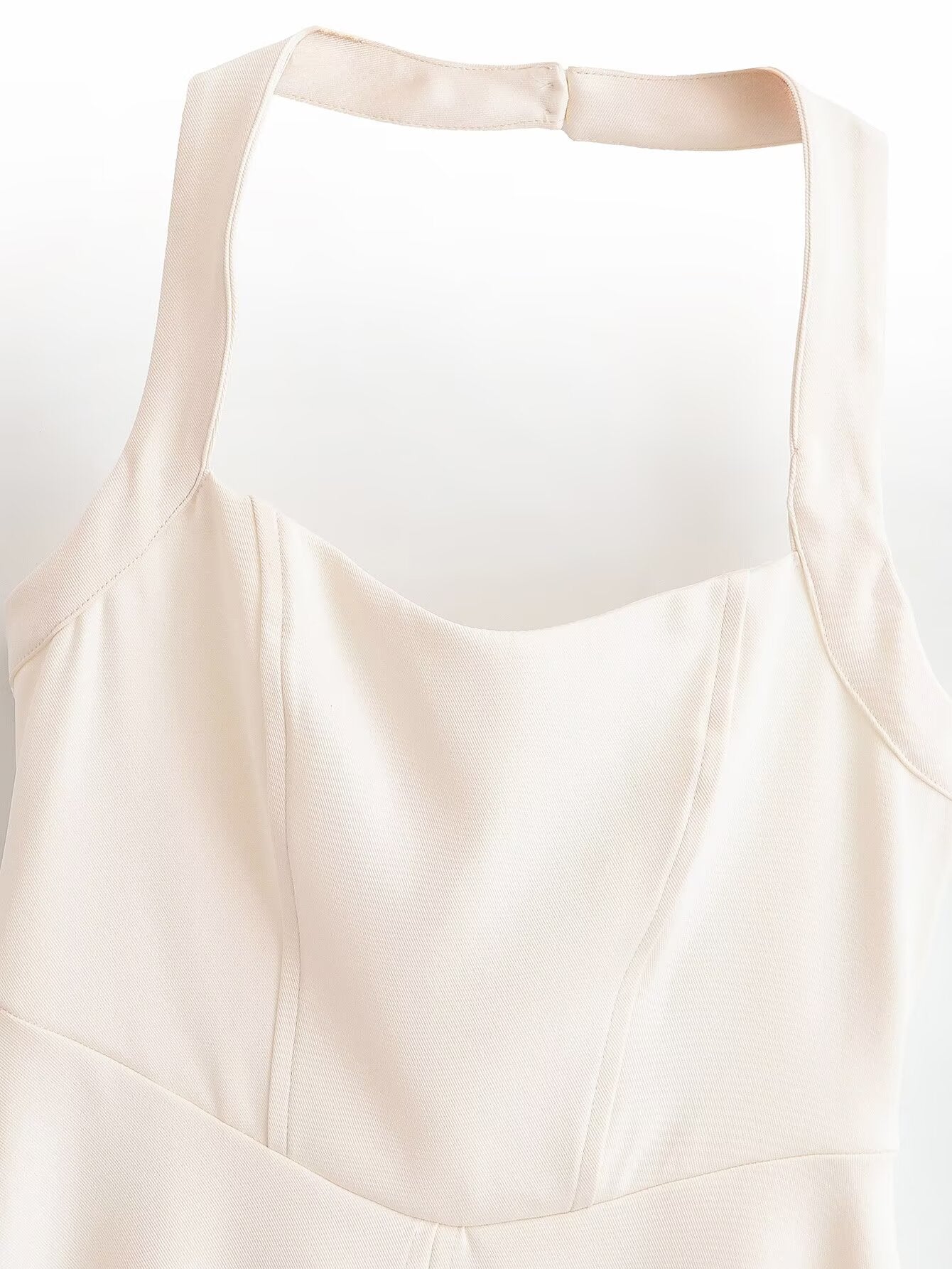 Women's hanging neck wide hem dress