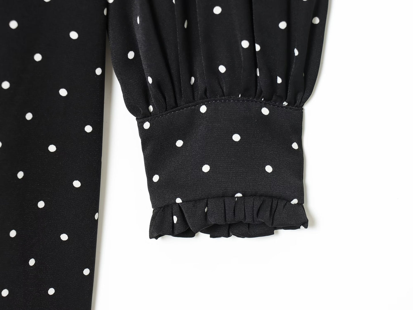 Women's new scarf decoration dot print mini dress