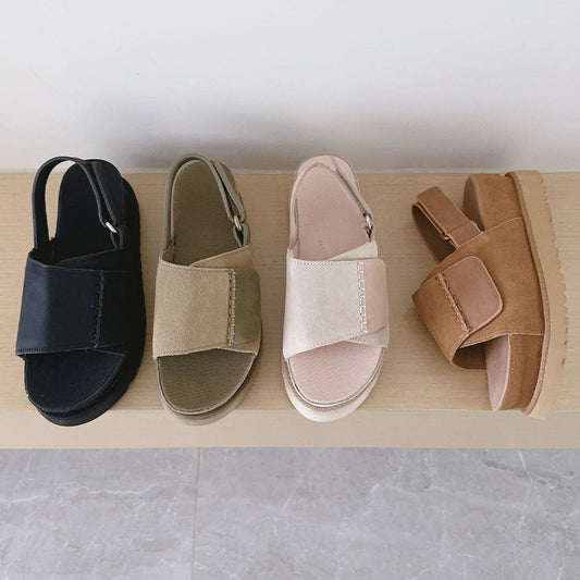 Women's 2026 new hook and loop platform heightening sandals