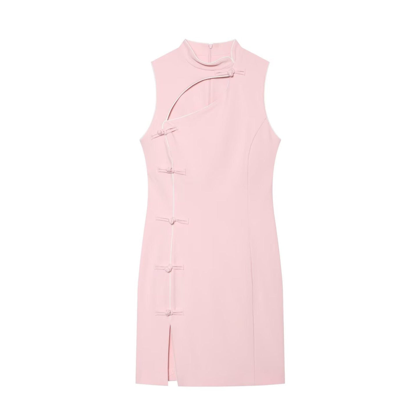 Women's rope knot buckle decoration mini dress