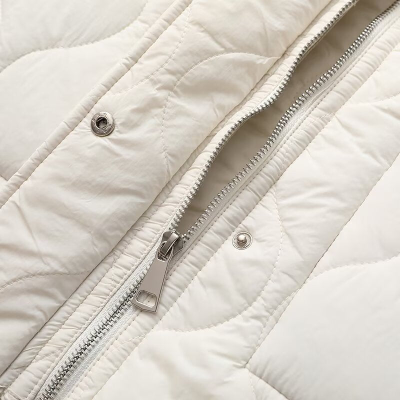 Women's winter loose lace up cotton jacket Coat