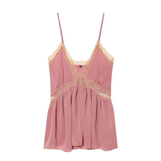 Women's lace suspender lingerie style top