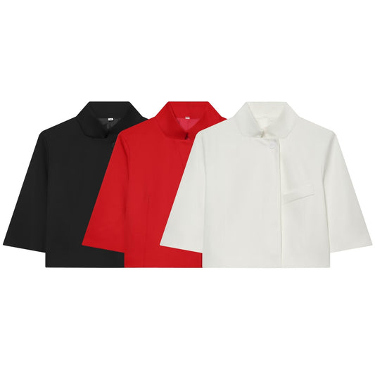 Women's short standing collar Blazer Coat