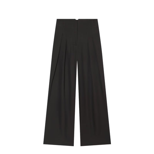 Women's linen blended high waisted pants